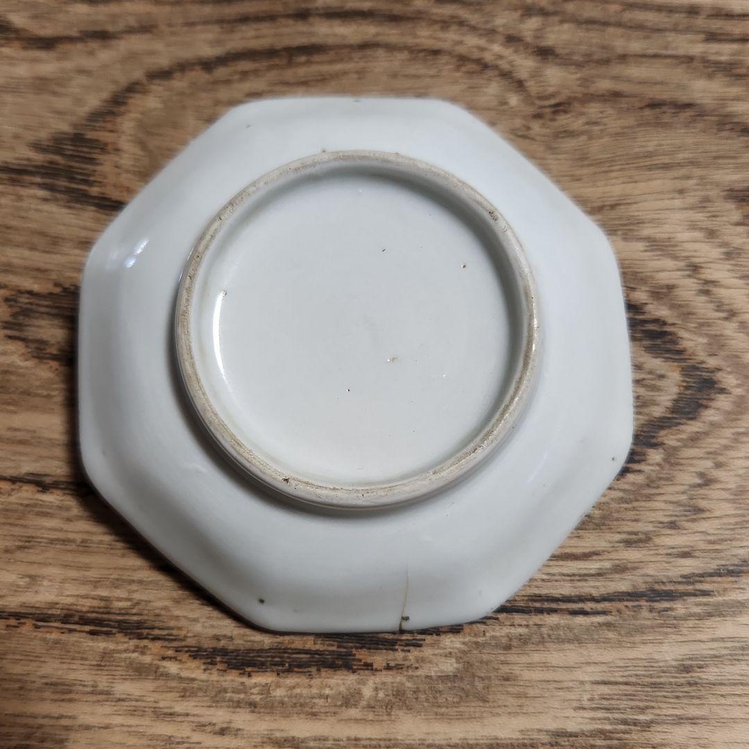 古伊万里 色絵 染付 変形皿 江戸時代 骨董 菖蒲 金直し 金継ぎ