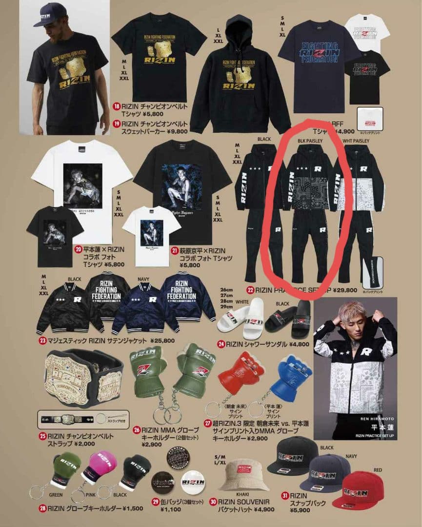 【シュシュ商品です。】RIZIN PRACTICE SET UP