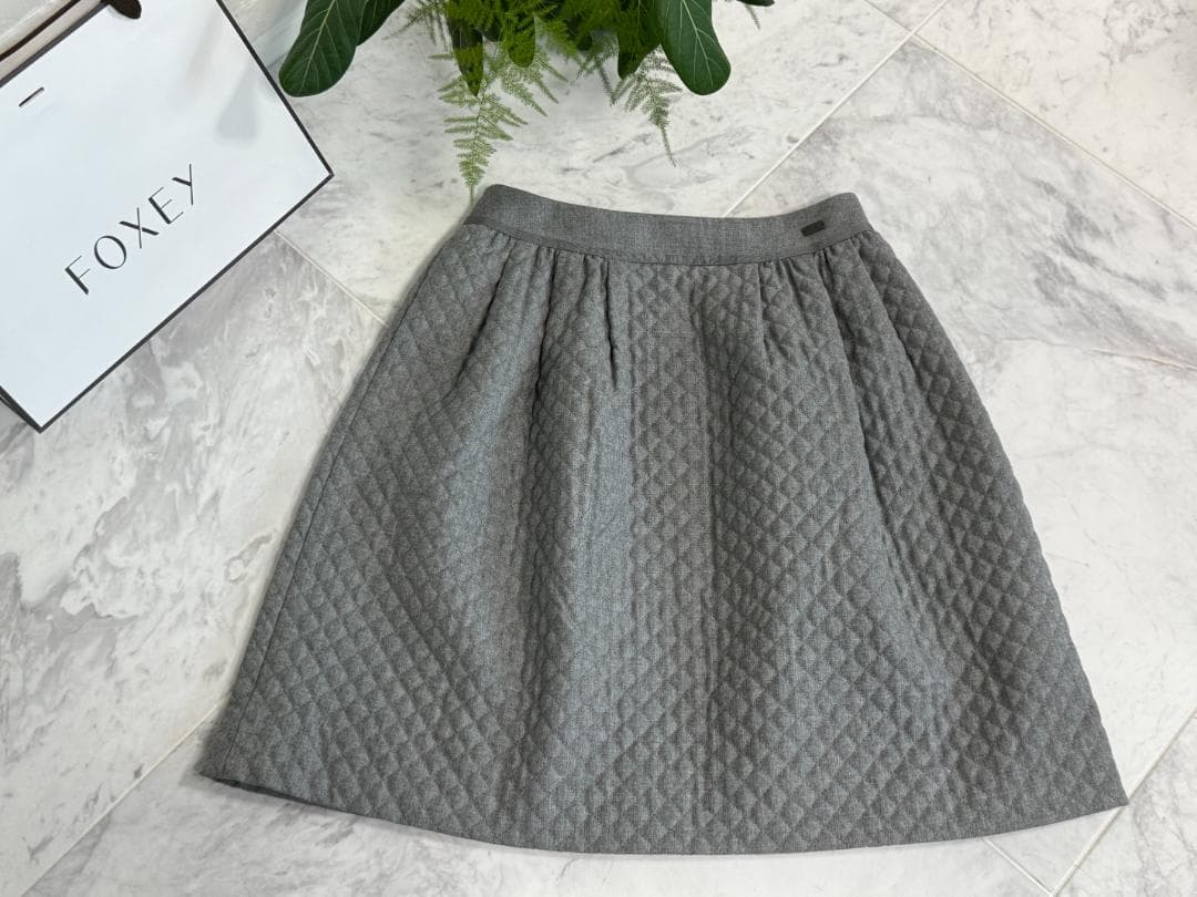 極美品★FOXEY/フォクシー キルティングスカート 42