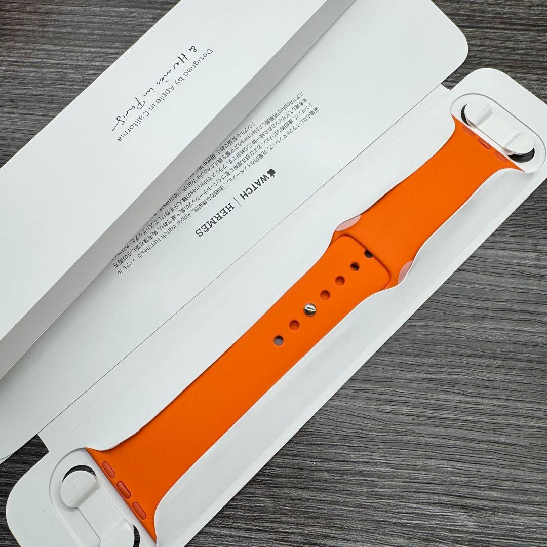 2794 未使用　Apple Watch エルメス　オレンジラバー　スポーツ