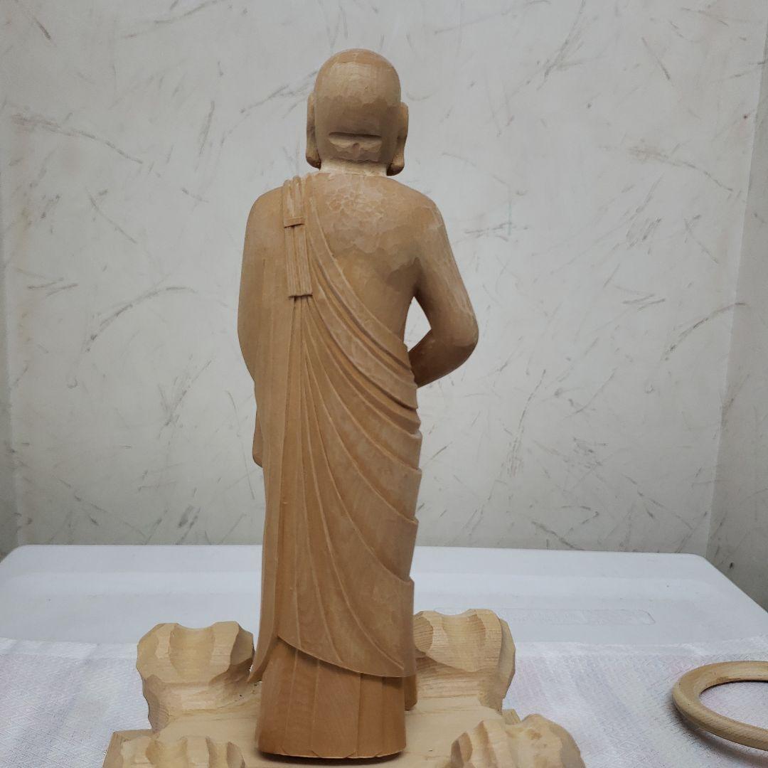 Bフライデー蔵出し特価☆ヒバ材 跋陀婆羅菩薩像(バッタバラ)6.5寸☆