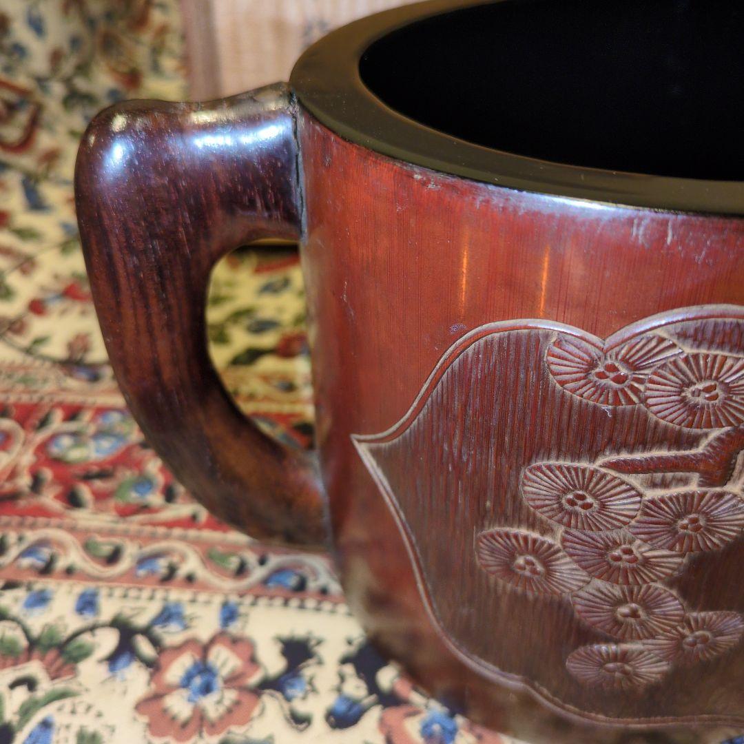 竹製彫刻入 水注