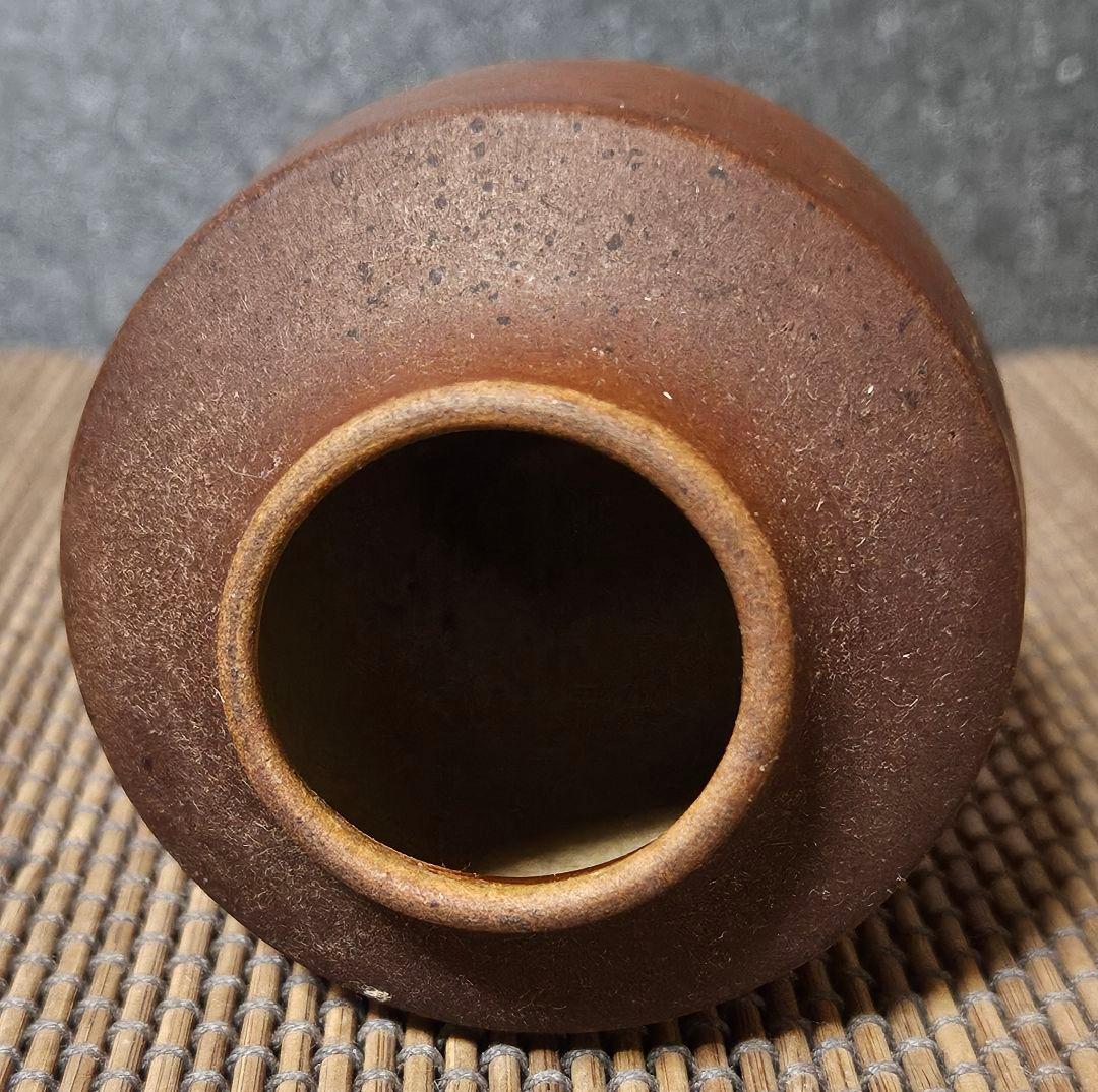 江戸時代末期～明治時代 古瀬戸 飴釉 茶入れ 花入れ 小壺 茶道具 茶器