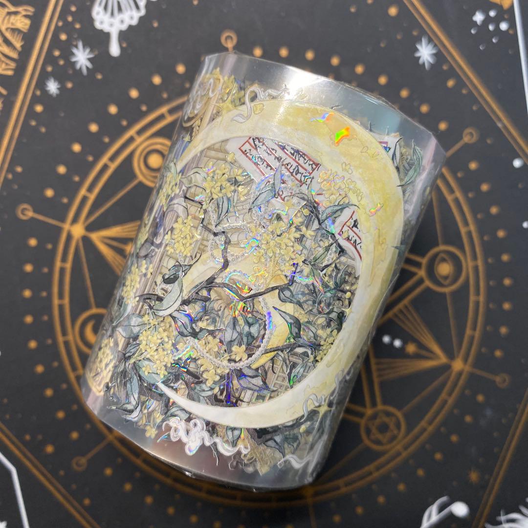 D1】海外 10m巻 貝殻光/ホログラムマスキングテープ 装飾系/人物系