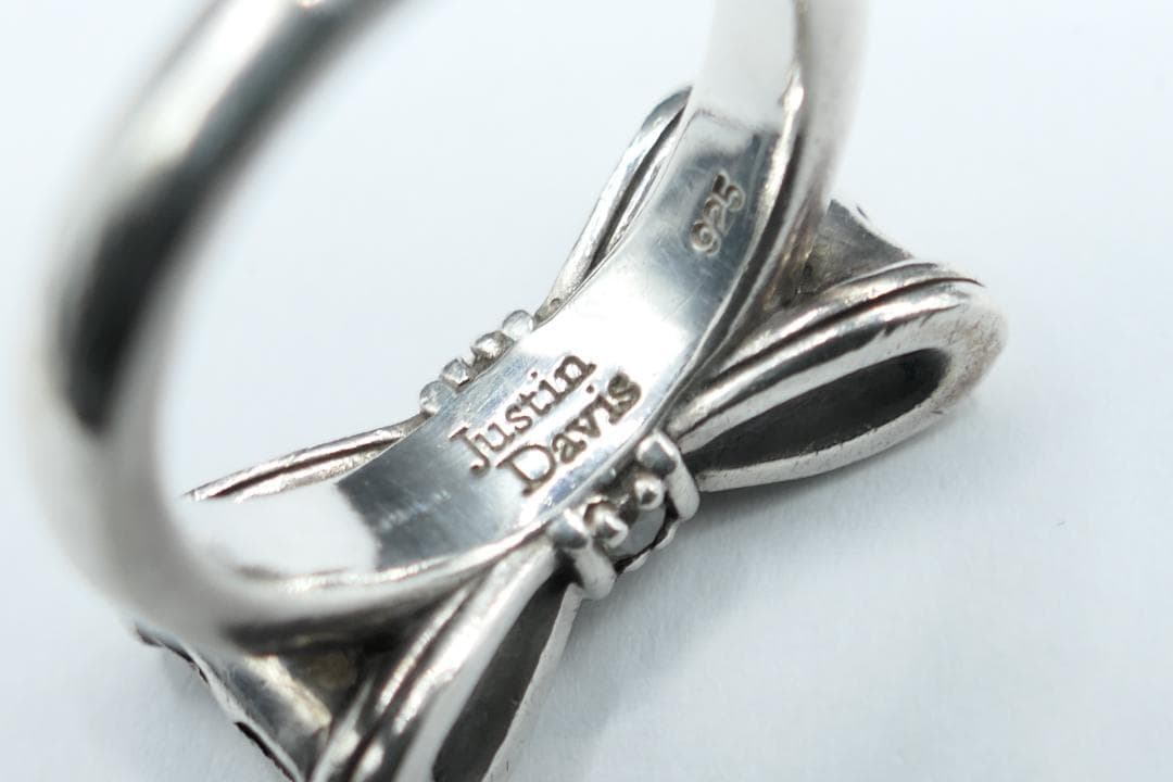 美品　16号　ジャスティンデイビス　プロミス　リング　SRJ328　リボン