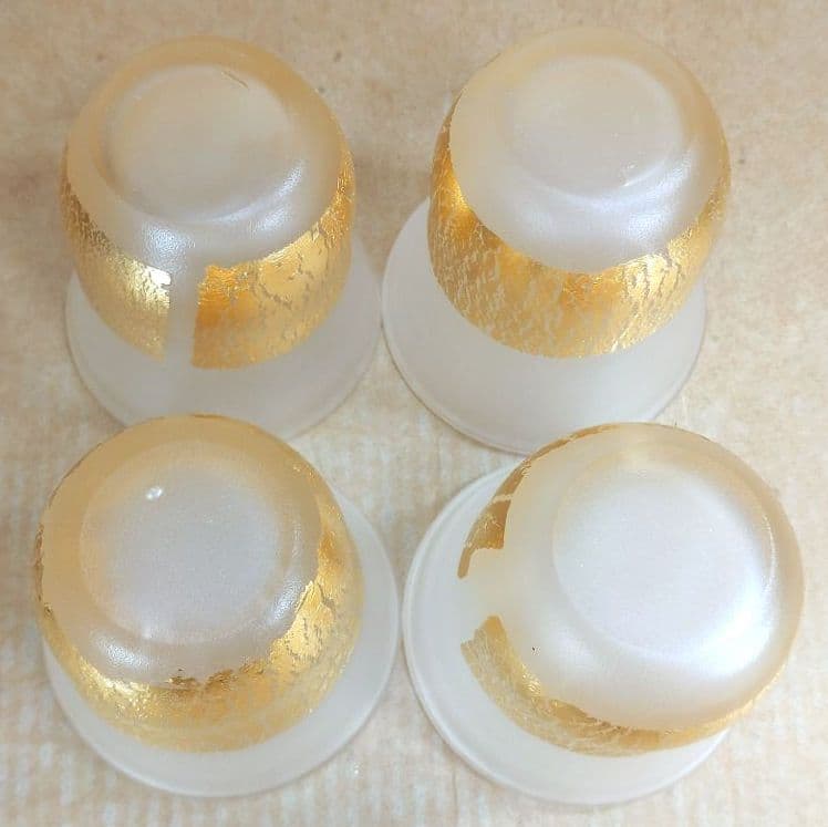 本物保証 文化勲章受賞【藤田喬平】 最高手琳派芸術 手吹 硬質金彩 ぐい呑