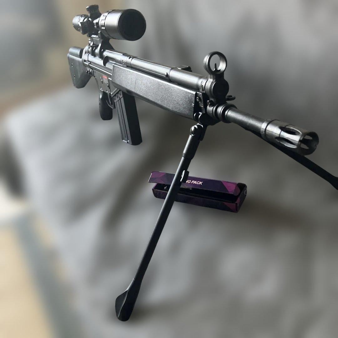 東京マルイ電動ガン g3sg1美品スコープ　バッテリー変換アダプター付新品セット