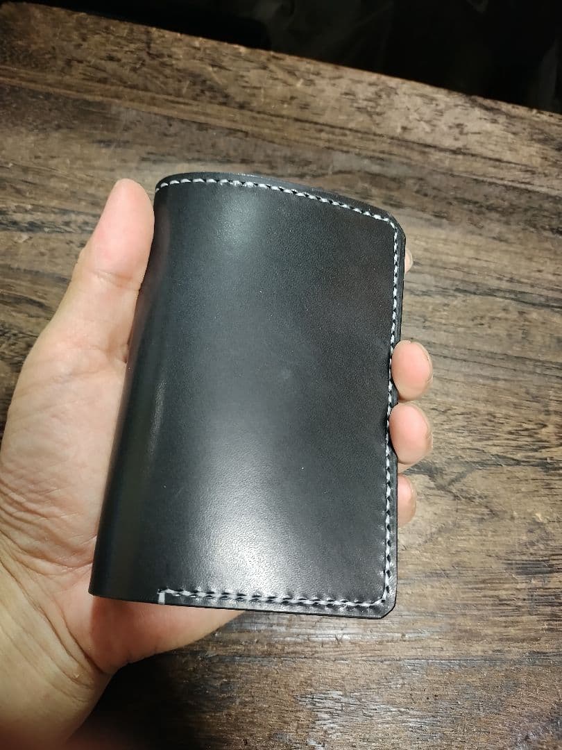 留め革フラップ無しMiddle Leather Wallet ミドルウォレット