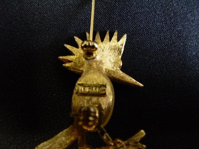 TRIFARI トリファリ 1960年代 ヴィンテージ ウッドペッカー ブローチ