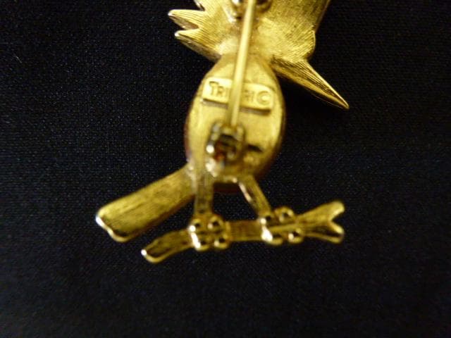 TRIFARI トリファリ 1960年代 ヴィンテージ ウッドペッカー ブローチ