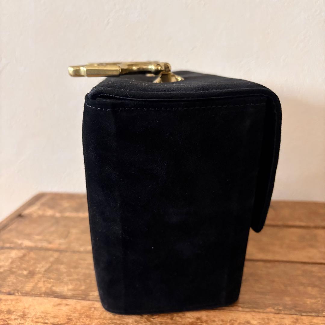 希少　モスキーノ　ヴィンテージ　マットゴールド金具　バッグ　バニティ　ポーチ