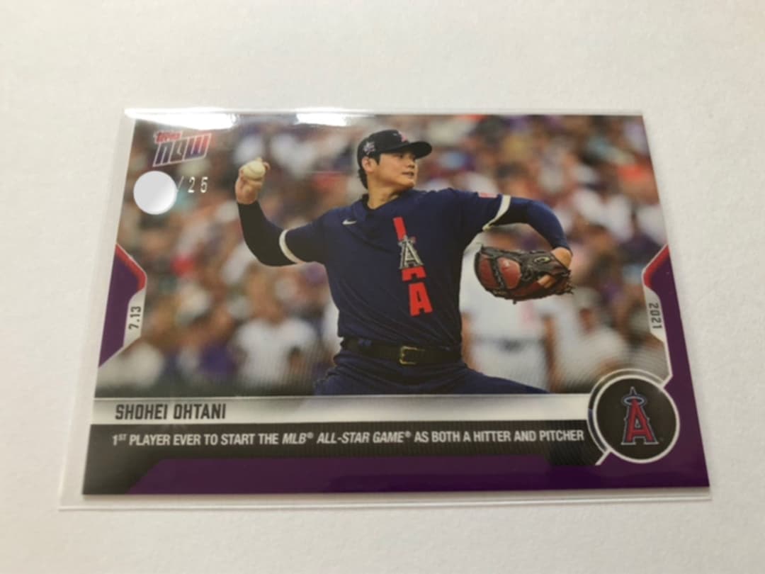 世界限定25枚】24時間限定発売された Topps now 大谷翔平選手