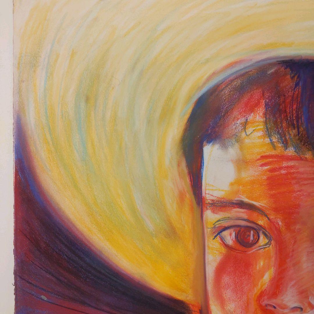 パステル　ドローイング　無題　額装なし