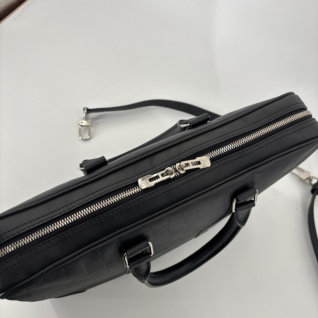 未使用 ルイヴィトン PDV ビジネスバッグ ダミエアンフィニ ブラック メンズ