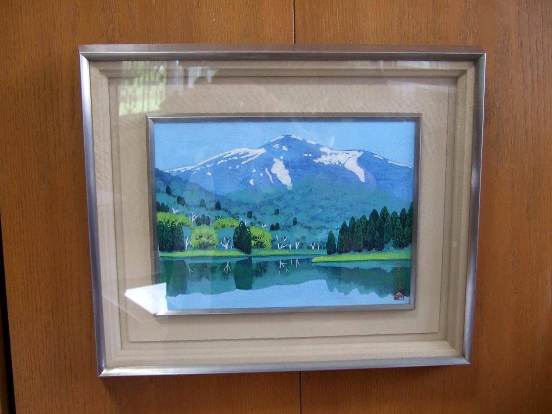 真作】絵画 日本画 静寂の森の鷹 伝統技法による自然美 精緻な