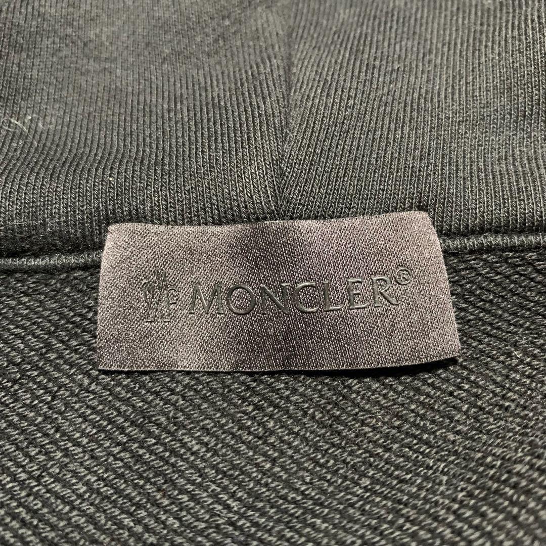 〔美品〕モンクレール　フードロゴ　黒　Ｓ　ジップパーカー　5P23