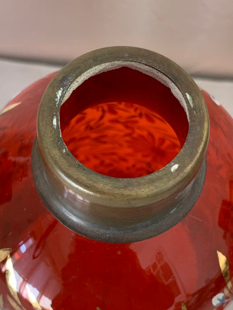 ヨーロッパアンティーク シェードのみ 手描き 一個 ガラス｜楽天市場