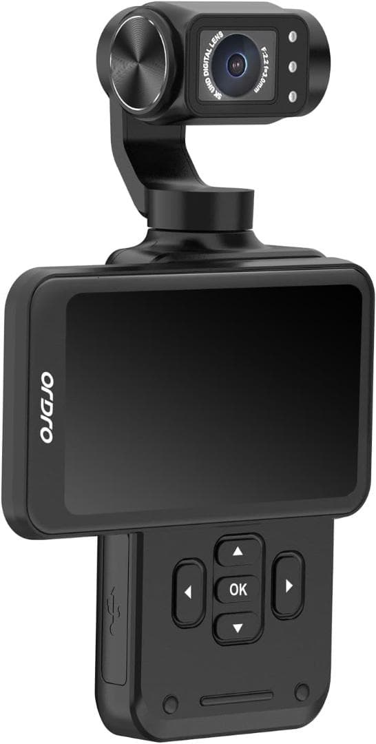 5K ジンバルカメラ ハンドヘルドビデオカメラ Vlogカメラ 120度広角