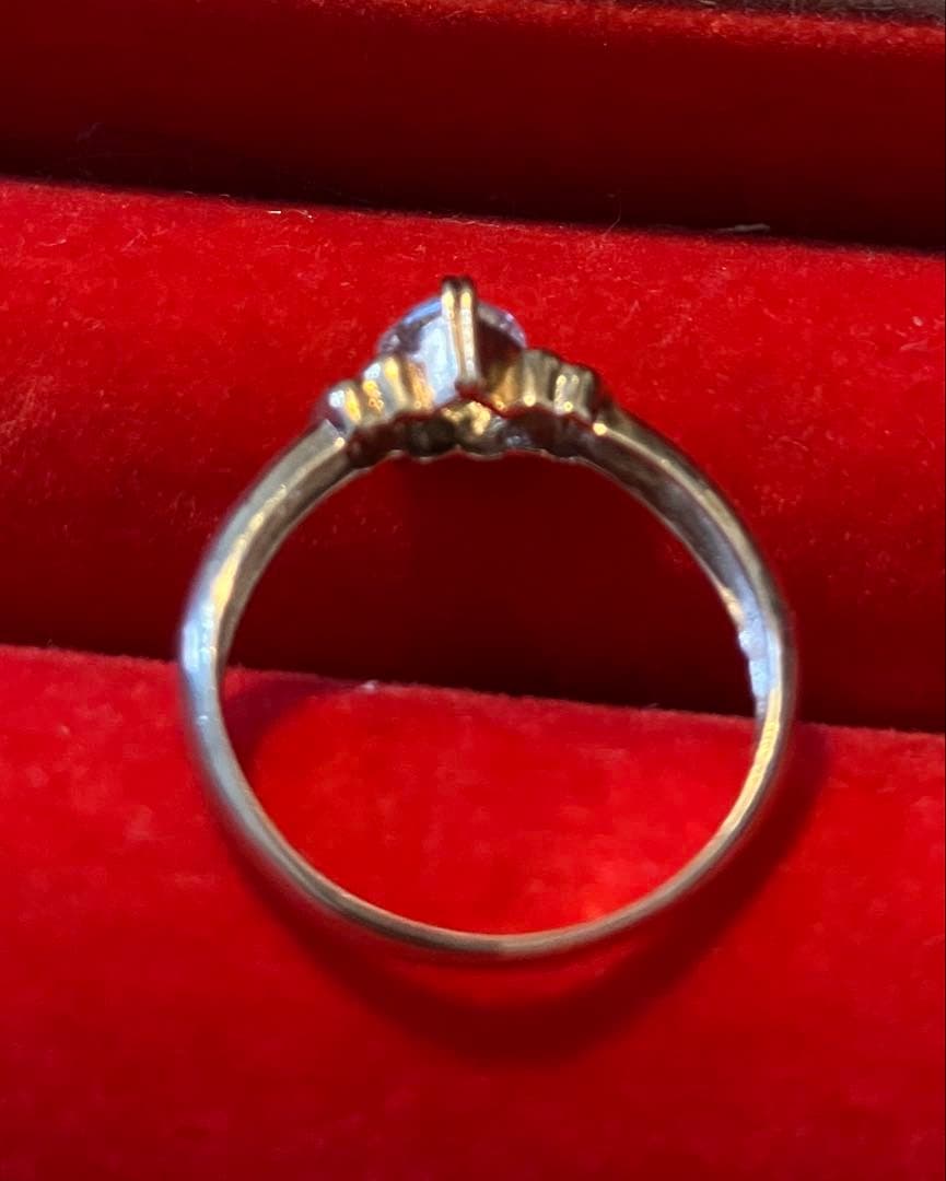 お値下げ！可愛いハート♡ アクアマリンのリング　ジュエリーマキ