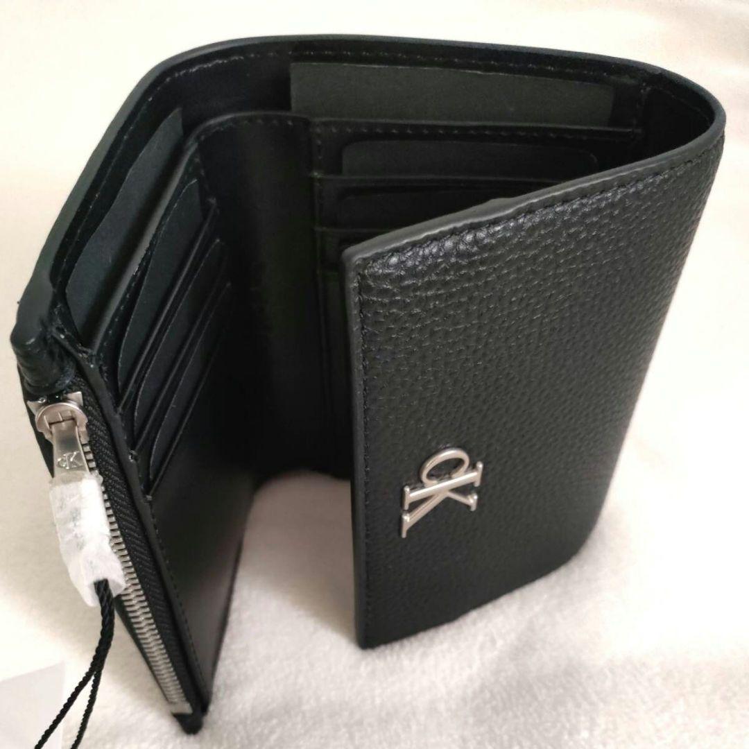 新品】Calvin Klein 3つ折り財布 CKロゴ レディースウォレット