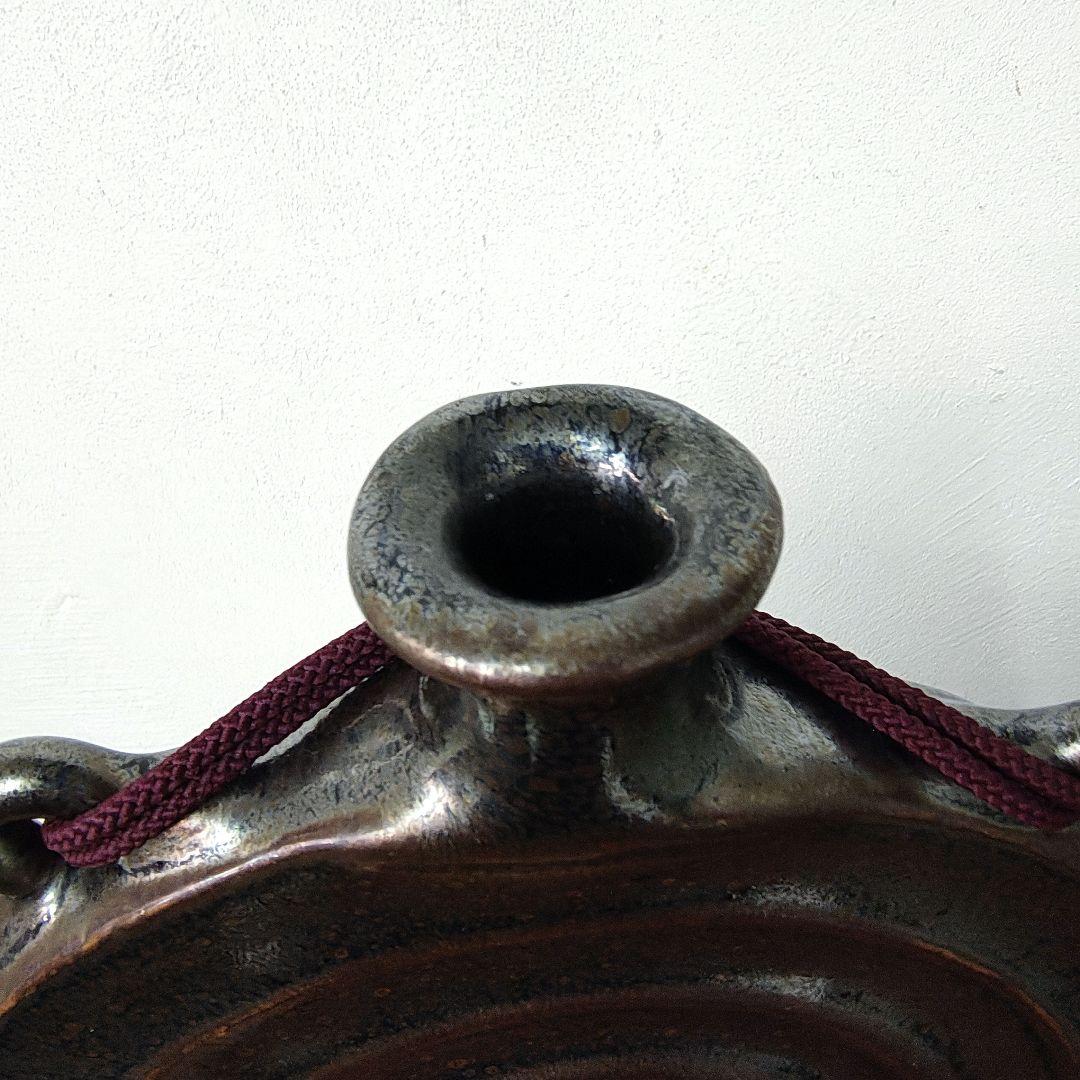 木村盛和】天目 鉄銅釉窯変 掛花生 花瓶 - メルカリ