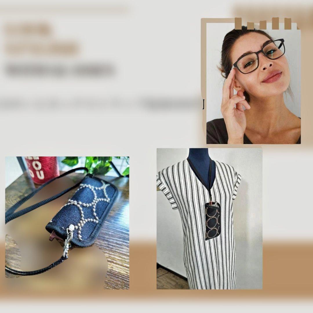 【おまとめ】/tambourineタンバリンネイビー×白/メガネケース