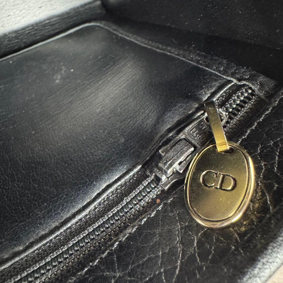 クリスチャンディオール　ハンドバッグ　レザー　ブラック