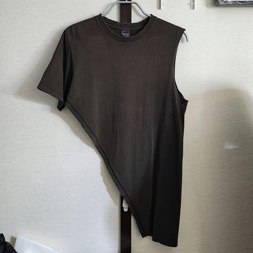 トップス -NUMBER (N)INE- asymmetry damage cut sew