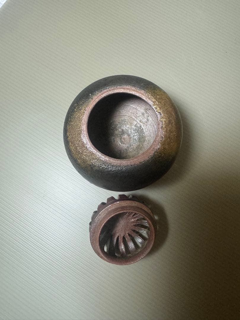 2070 備前焼　香炉　人間国宝  金重陶陽