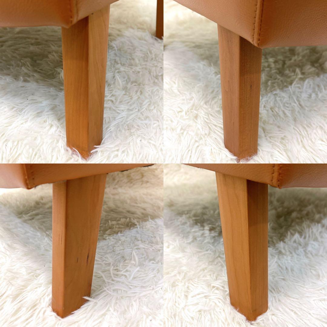 karimoku カリモク レザー 本革 スツール オットマン 美品