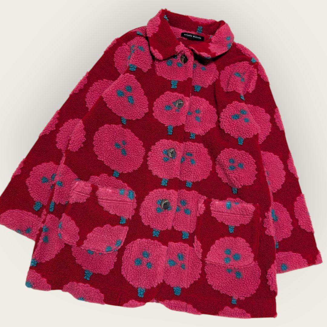 マタノアツコ　ワコール　ルームウェア　ボア　ガウン　ジャケット　M