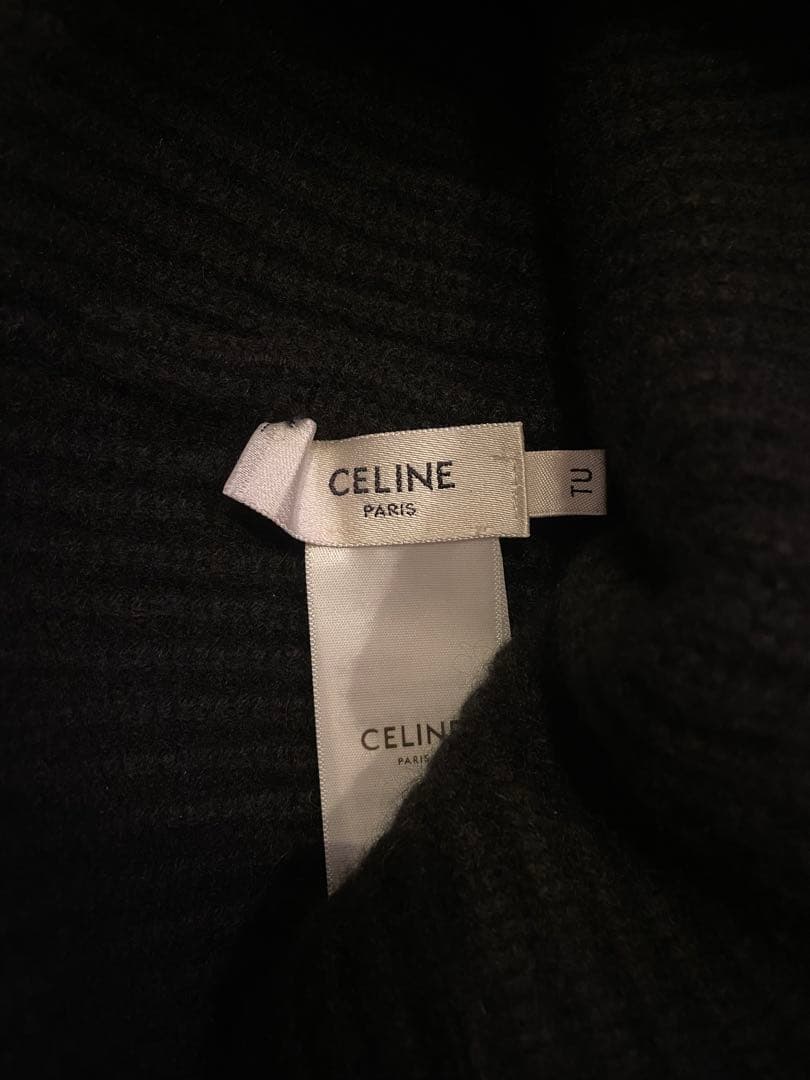 CELINE ブラックニット帽