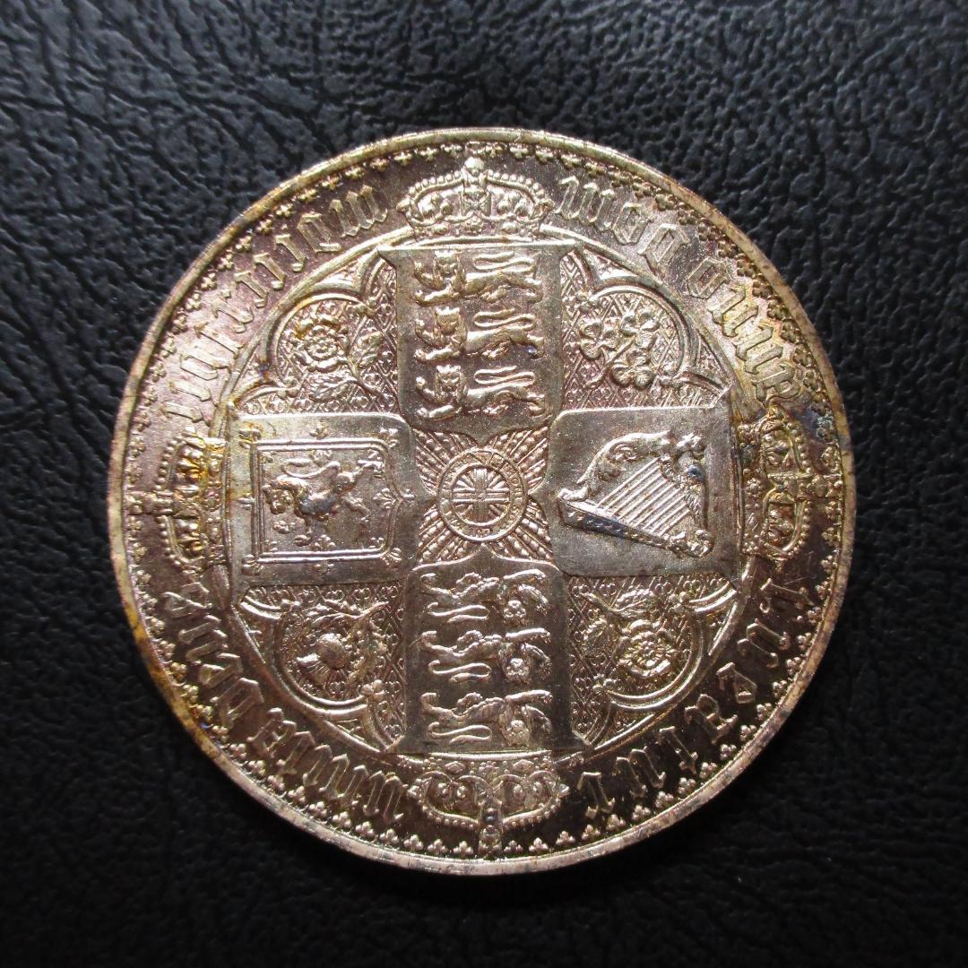 ゴシッククラウン銀貨 イギリス ヴィクトリア女王 1847年 在