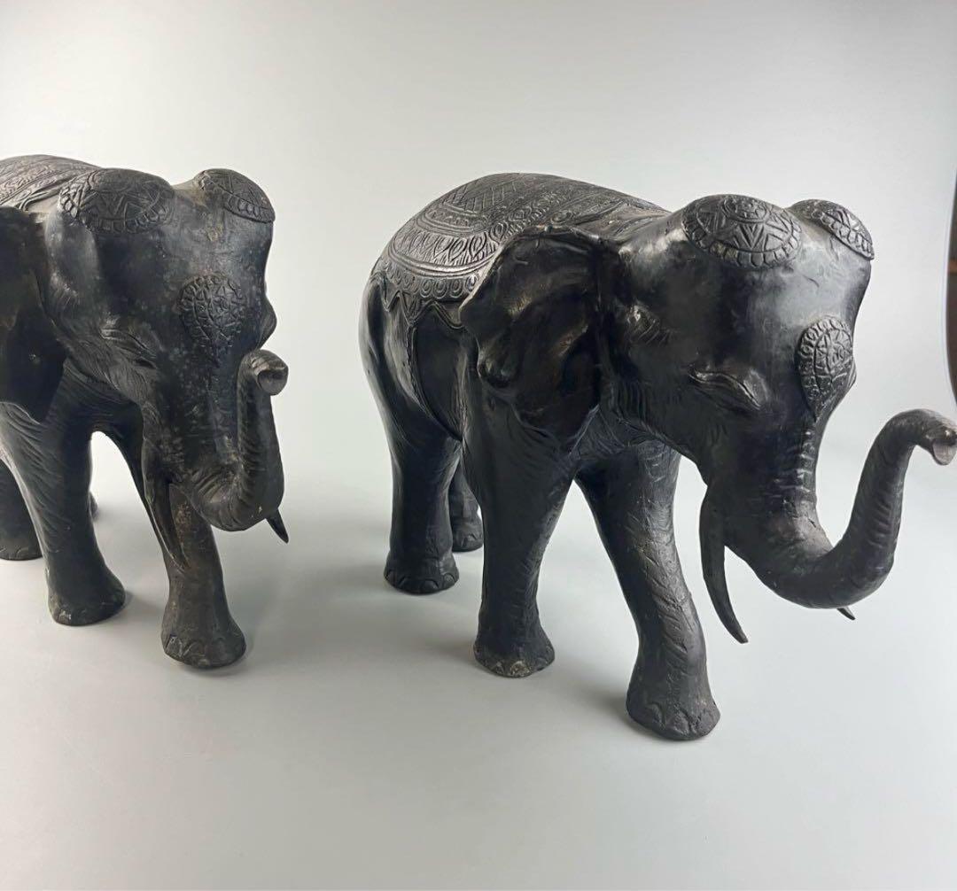 象 ぞう 置物 古美術 約9.9kg、9kg 金属 銅製 置物