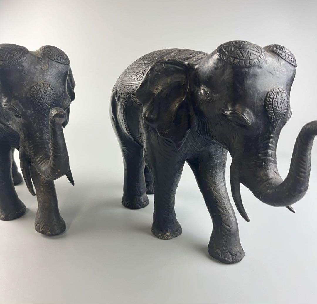 象 ぞう 置物 古美術 約9.9kg、9kg 金属 銅製 置物