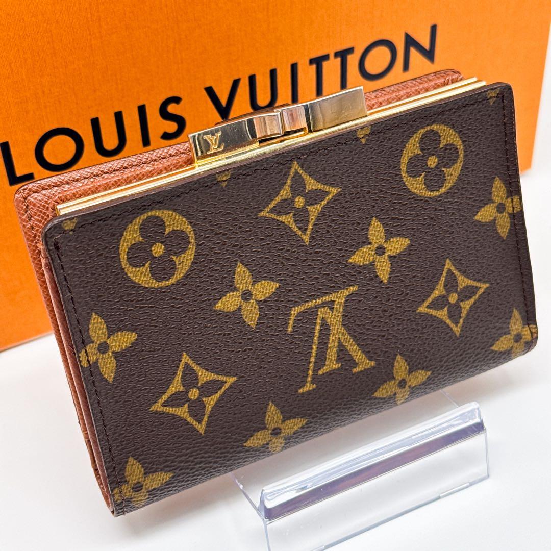ルイヴィトン モノグラム ヴィエノワ 二つ折り 折り財布 がま口