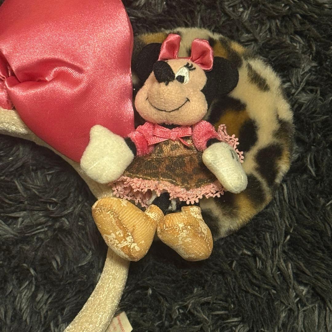 ディズニー カチューシャ ヒョウ柄 ミニー 希少 廃盤