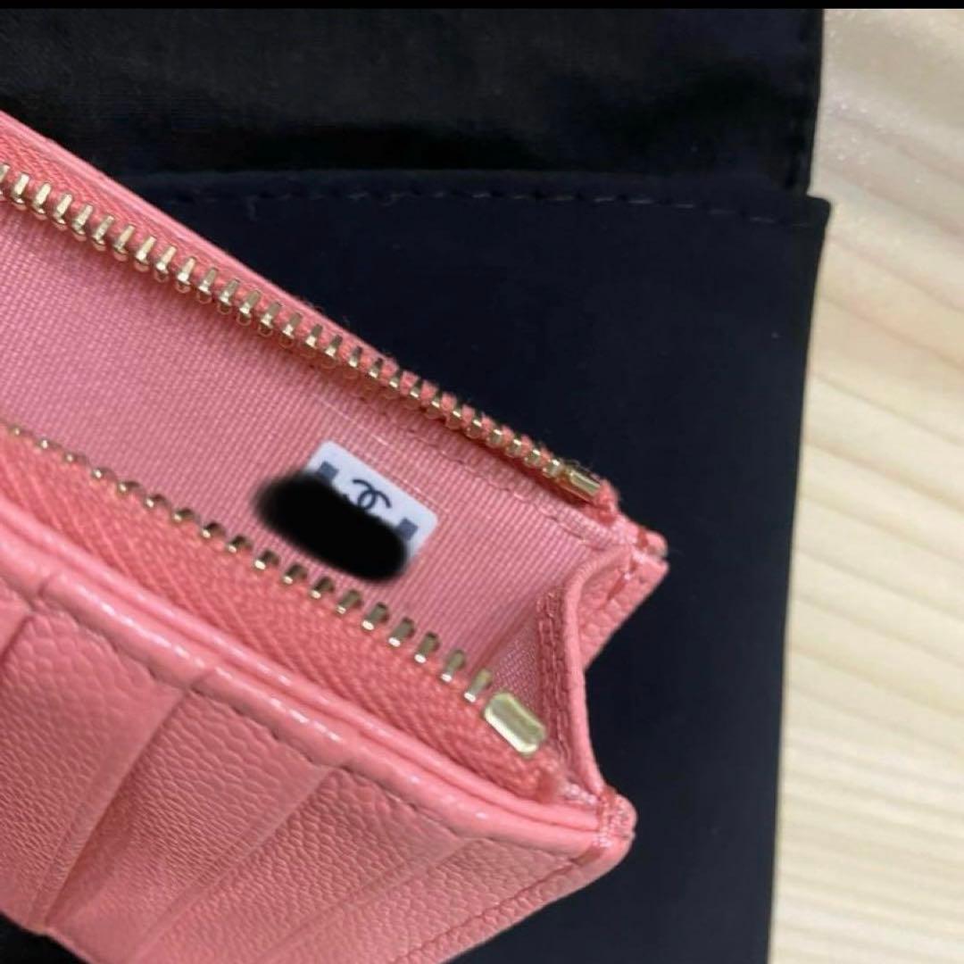 シャネル フラグメントケース マトラッセ　カードケース ピンク