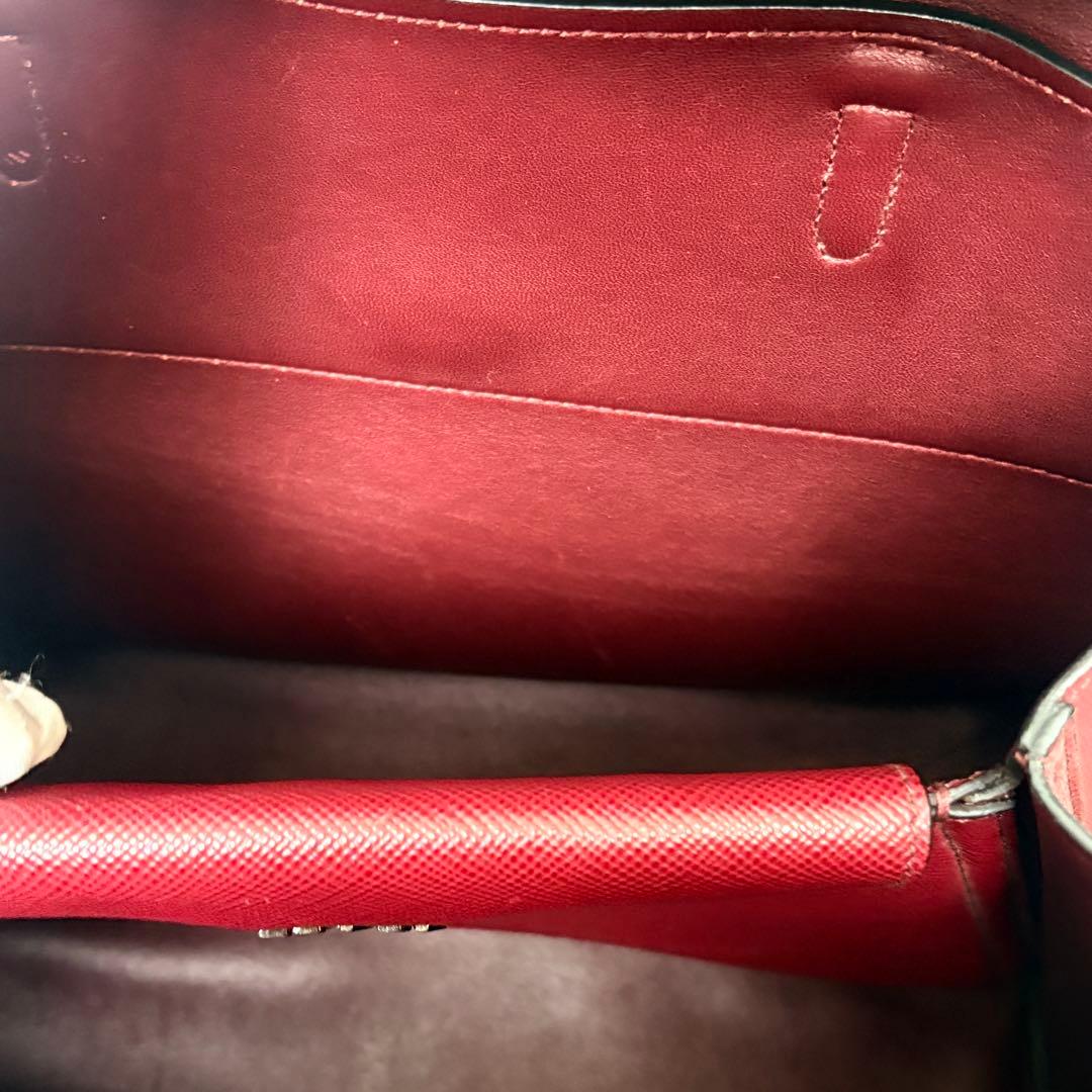 PRADAサフィアーノレザ 2wayバッグ上品高級トート ショルダー極美品