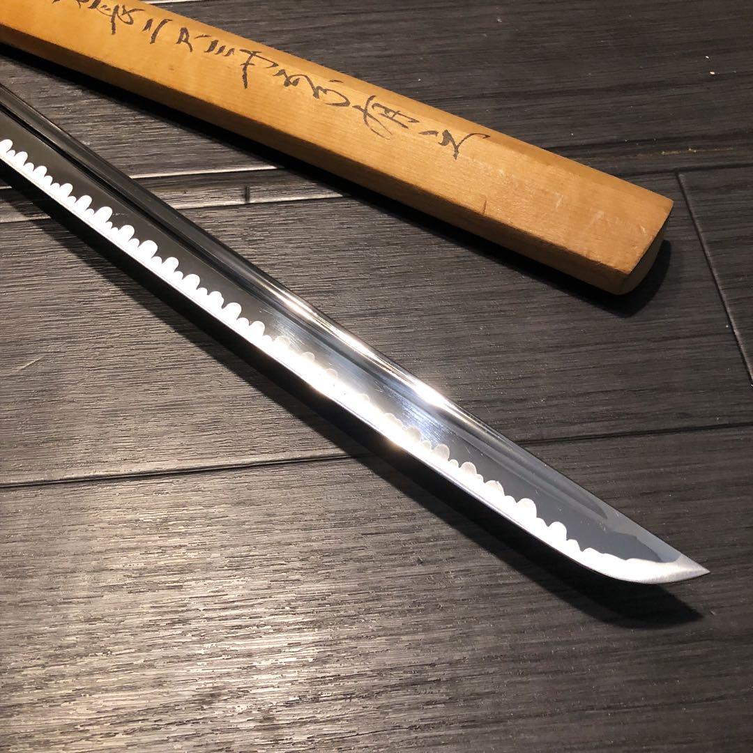 高級模造刀 白鞘 樋入り刀身　濃州関住二十三代藤原兼房作之 刃長二尺三寸五分有之