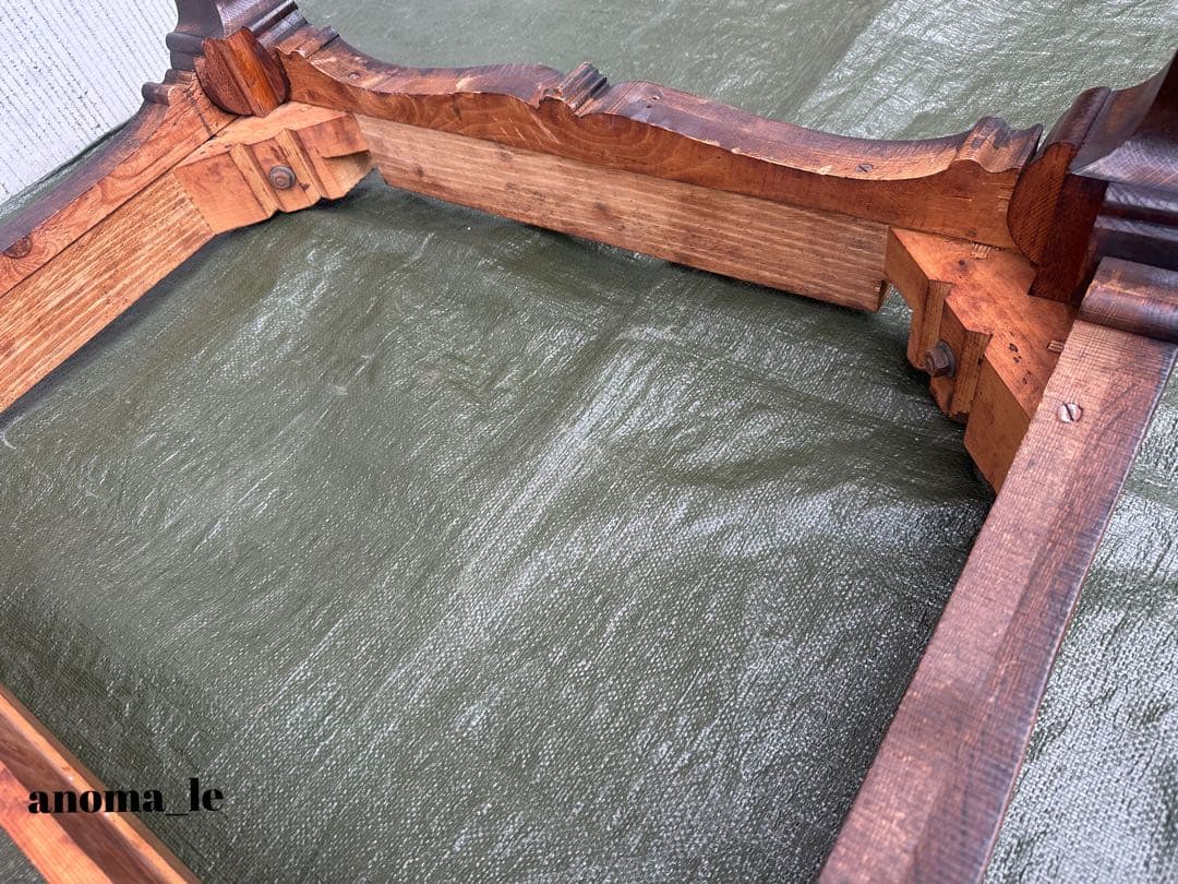 【ドローリーフテーブル】伸長式　猫足　エクステンションテーブル　ヴィンテージ◎