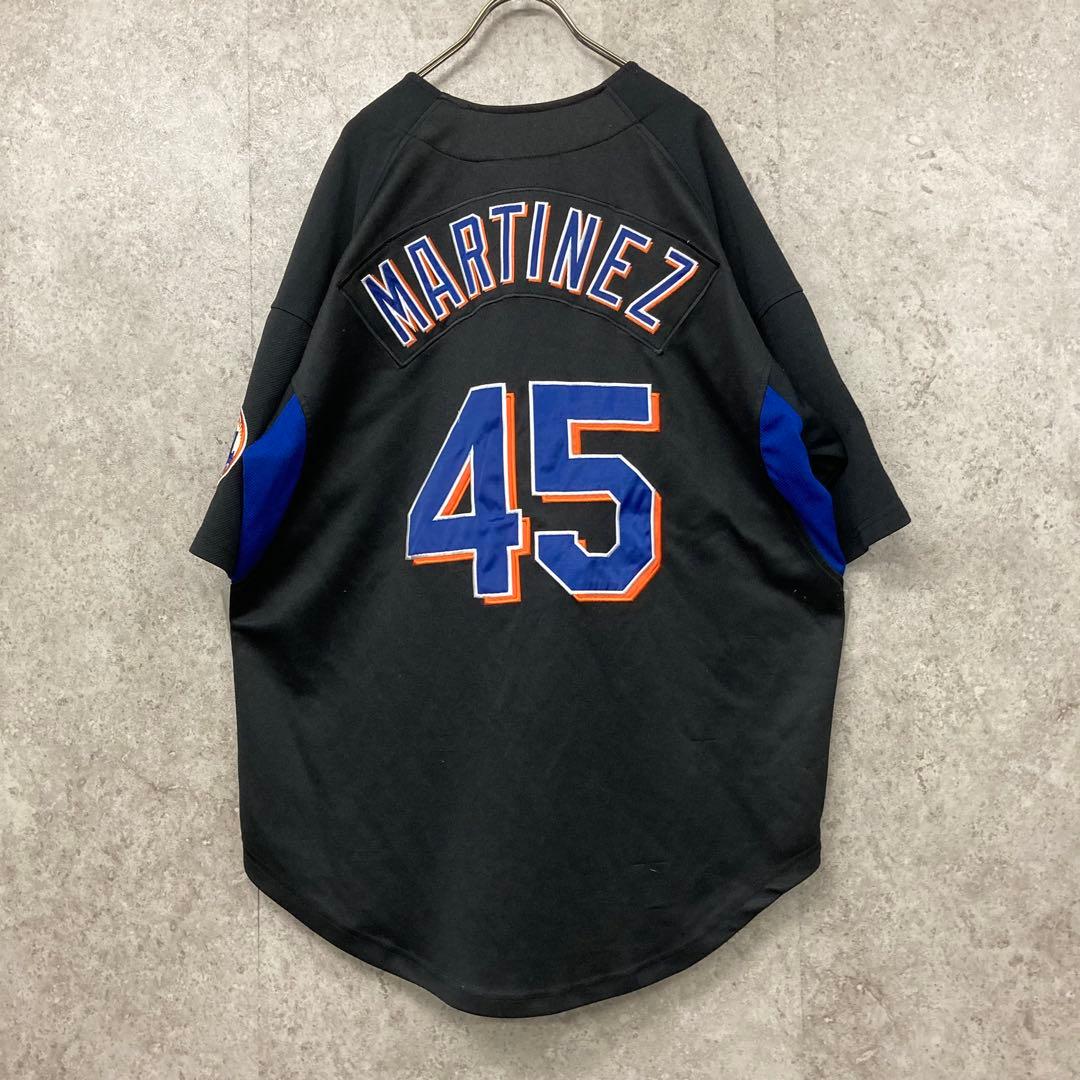 レア《ナイキ》MLBメッツ刺繍ベースボールシャツ/メンズL