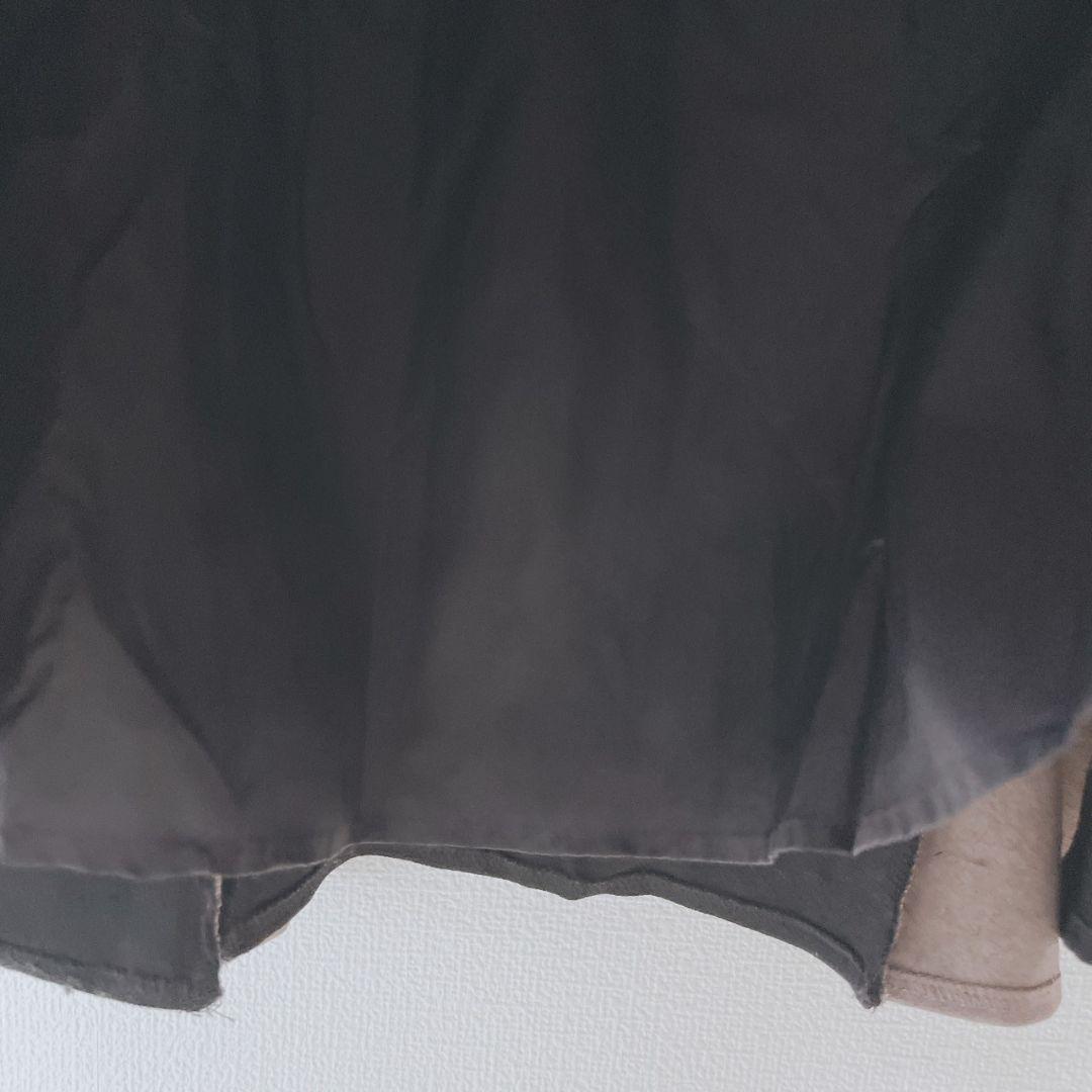 シビラ　スカート　フレア　毛100　スウェード風　日本製　総柄　ひざ丈　М