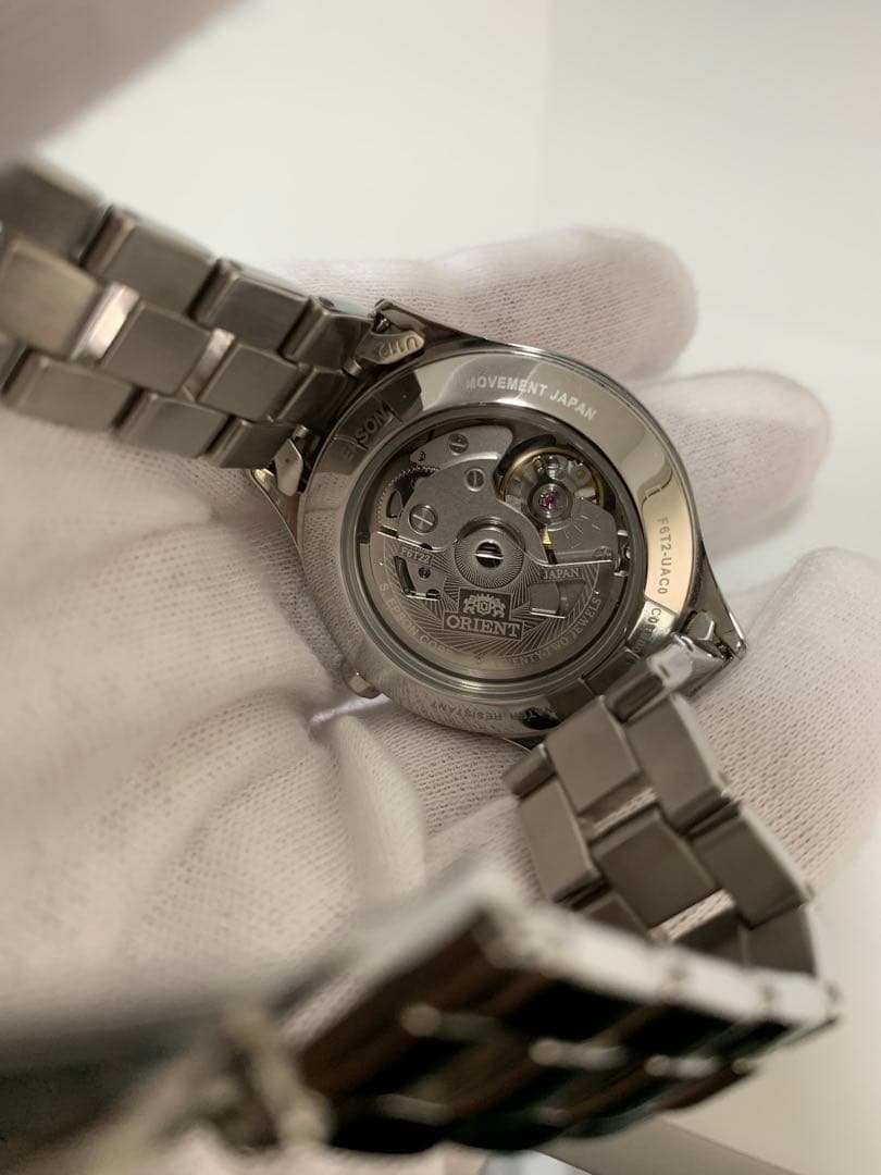 [美品]ORIENT オートマチック オープンハート メンズ 自動巻き 腕時計