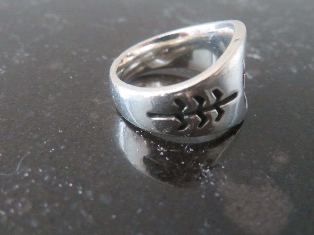 ココペリデザイン 指輪 10金 シルバー925 太め インディアンジュエリー？