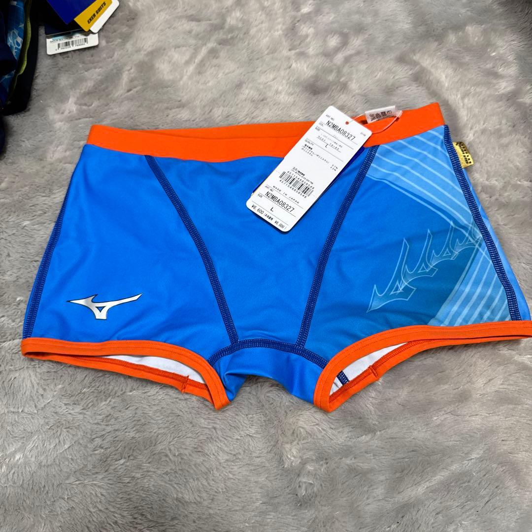 mizuno 競泳水着 メンズ ブルー Lサイズ FINA認証 青色 Mizuno青い