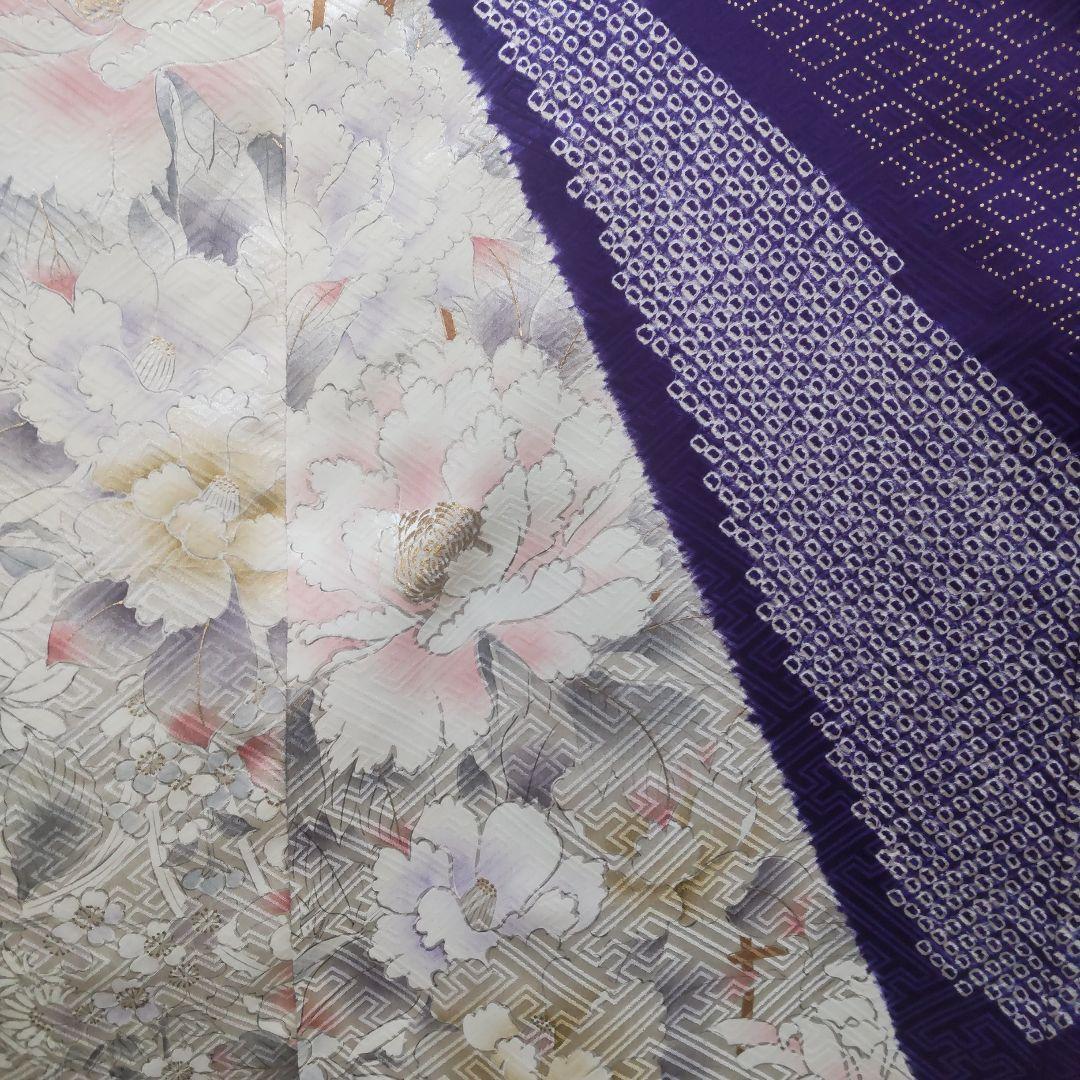 専用 正絹 絞り振袖 着物リメイク ロングドレス セミオーダー