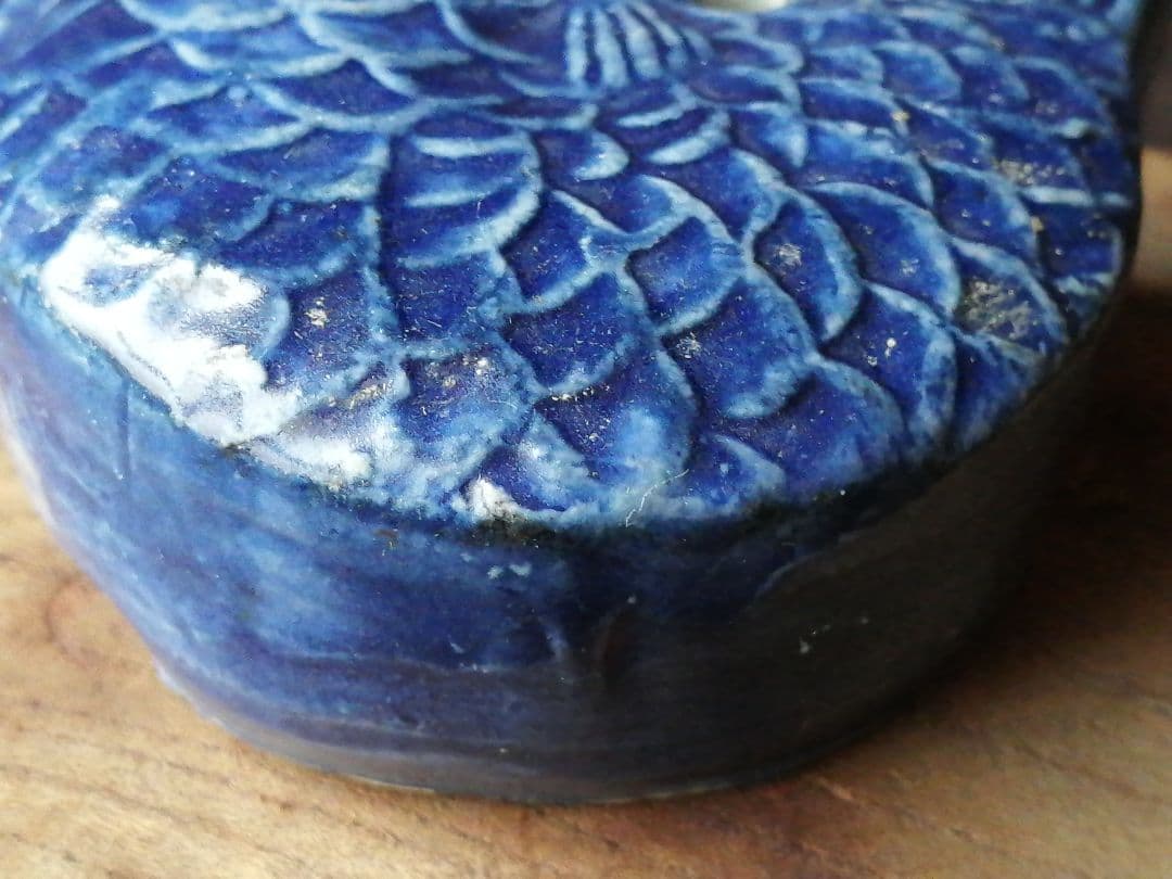 骨董　李朝　鯛型水滴書道具