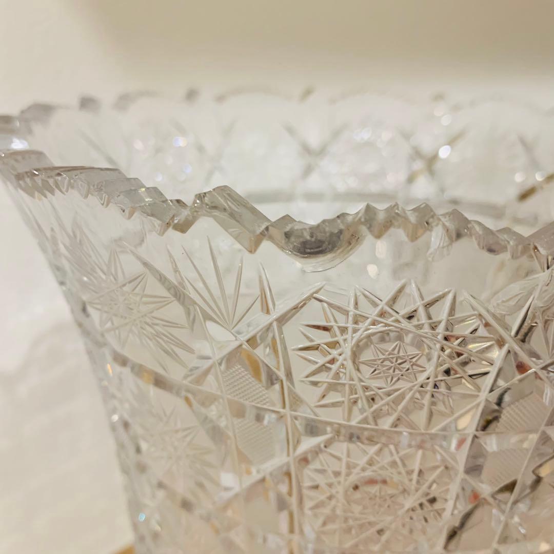 まとめて BOHEMIA ボヘミア 風車紋 花瓶 大型 高さ 30.5cm