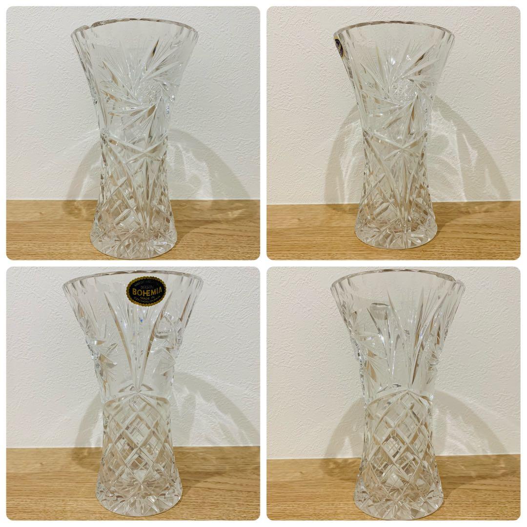 まとめて BOHEMIA ボヘミア 風車紋 花瓶 大型 高さ 30.5cm